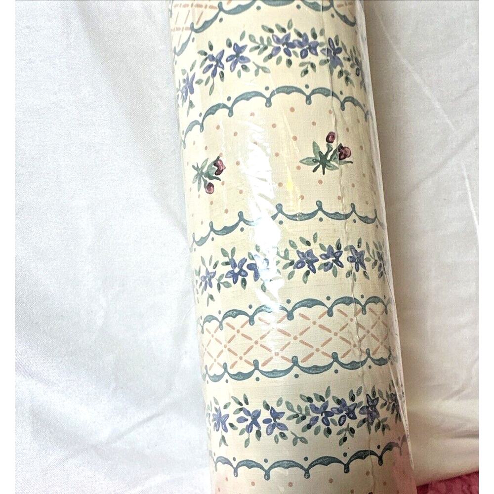 EISENHART Vtg Wallcovering Prepasted Wallpaper FLORAL 1 Double Roll 56.2 Sq Ft.‎